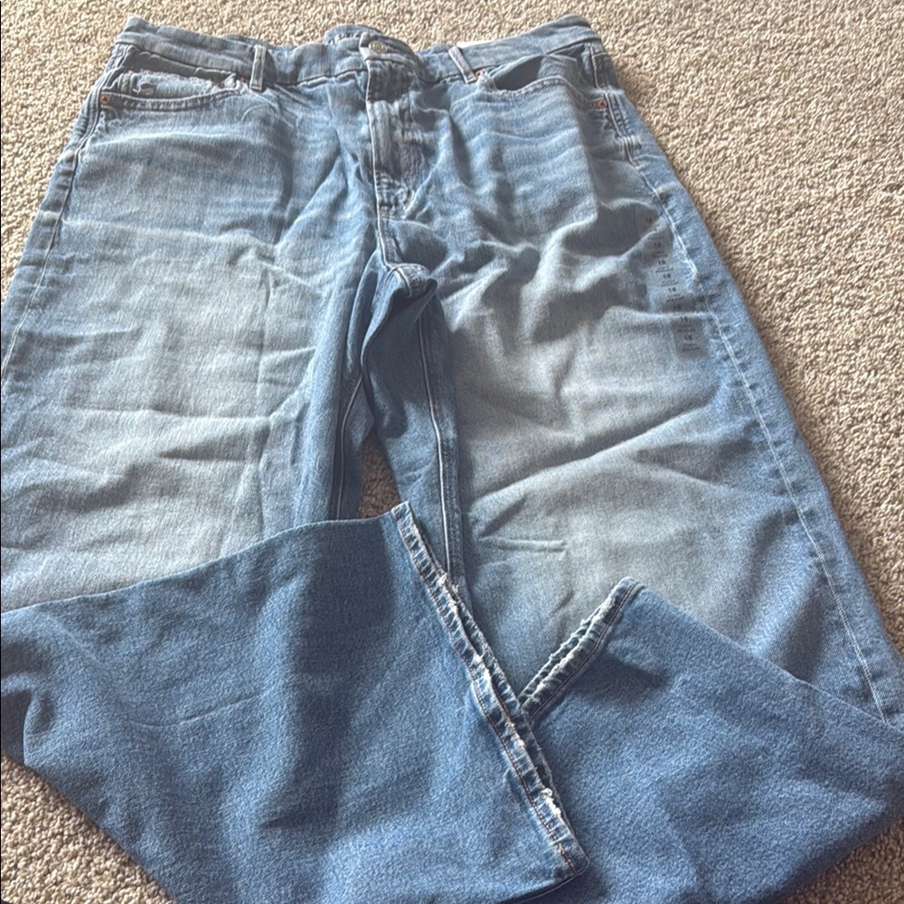 American eagles curvy super high rise baggy straight standard size 18